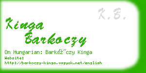 kinga barkoczy business card